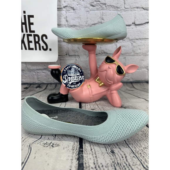 Allbirds Tree Breezers Womens 5.5 Mint Green Slip On Ballet Casual Flats NEW - Picture 2 of 8